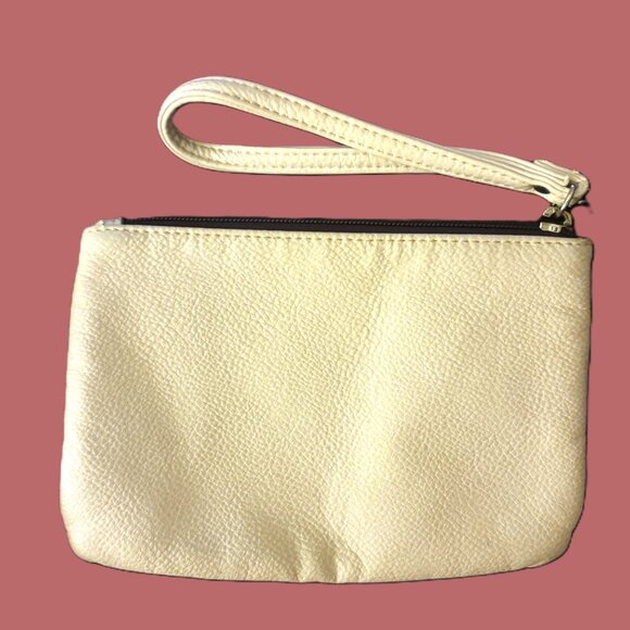 Sharif Ivory Wristlet with Animal Print Interior Silver Hardware - Picture 6 of 8